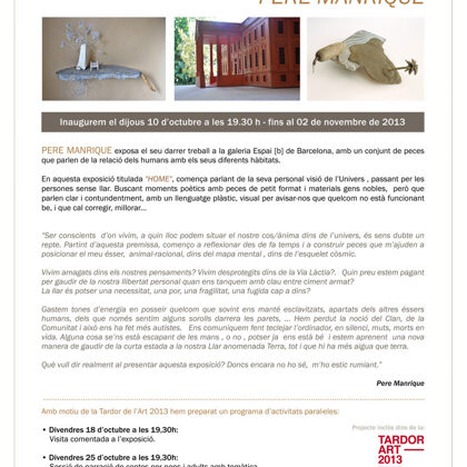 HOME - PERE MANRIQUE - De l' 10/10/2013 al 02/11/2013