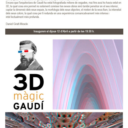 MÀGIC GAUDÍ - Gabi Beneyto - Del 12/04/2012 al 05/05/2012