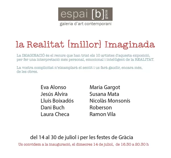 LA REALITAT [MILLOR] IIMAGINADA - Del 14/07/2021 al 30/07/2021