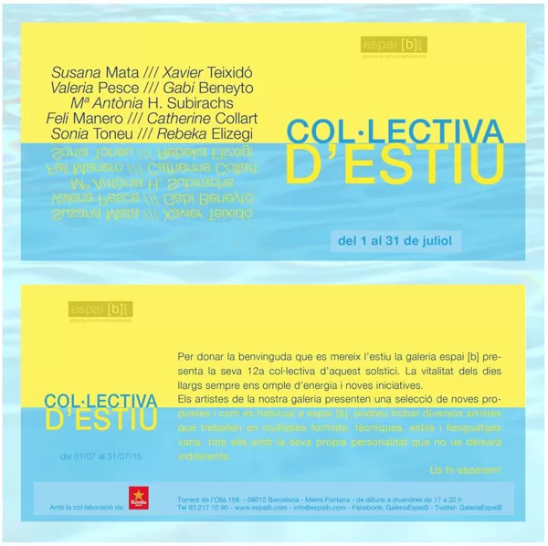 COL.LECTIVA D'ESTIU 2015 - Del 20/07/2015 al 20/07/2015