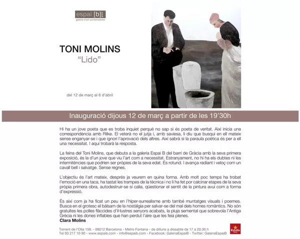 LIDO - Toni Molins - Del 12/03/2015 al 04/04/2015