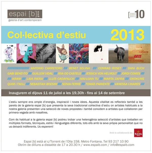 COL.LECTIVA D'ESTIU 2013 - Del 11/07/2013 al 14/09/2013