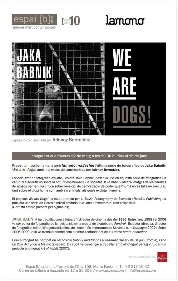WE ARE DOGS! - JAKA BABNIK - Del 22/05/2013 al 15/06/2013 