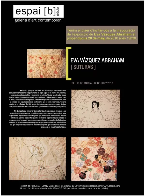 SUTURAS - Eva Vázquez Abraham - Del  18/05/2010 al 12/06/2010