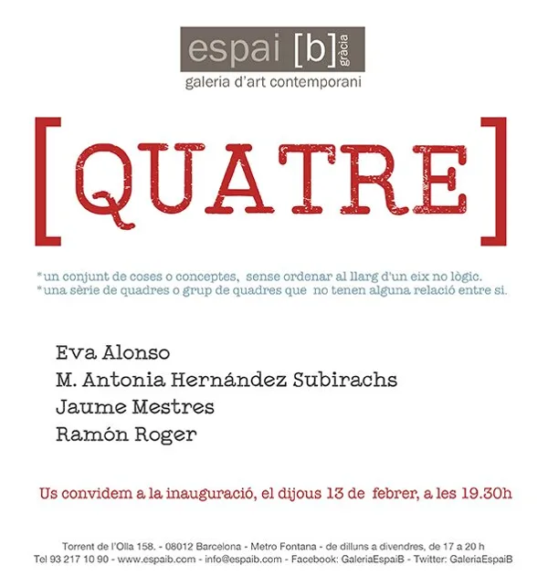 QUATRE - From 13/02/2020 to 06/03/2020
